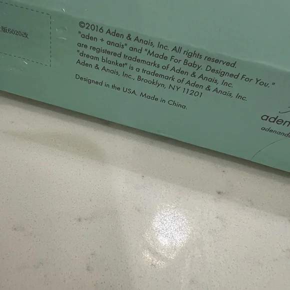 aden + anais White and Brown Geometric Blanket - Picture 5 of 7